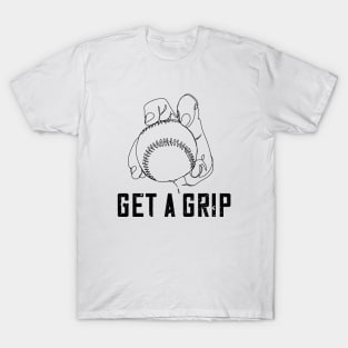 Baseball Pitcher Knuckleball Grip Pun T-Shirt